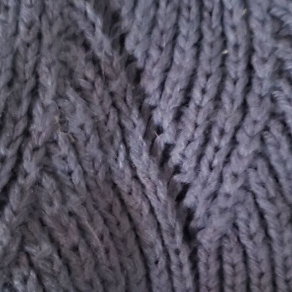 Laura Scott Pointelle Knit Sweater – Heather Blue, Size Small Scalloped Crew - Picture 6 of 7